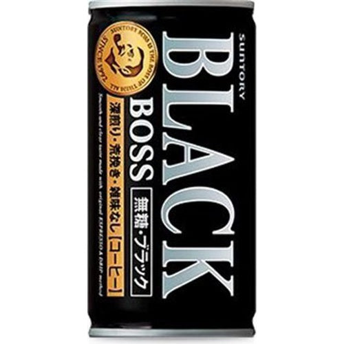 Boss Unsweetened Black Coffee 185g Can