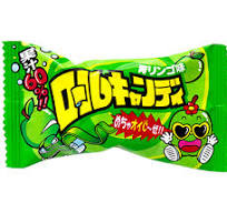 Roll candy green apple flavor