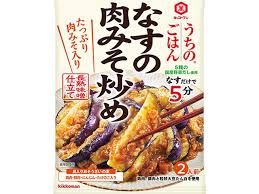 Kikkoman uchi no gohan eggplant meat misu stir