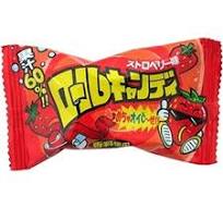 Strawberry flavored roll candy